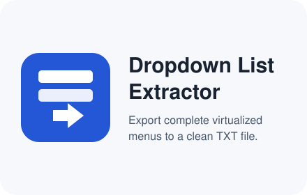 Dropdown List Extractor tile